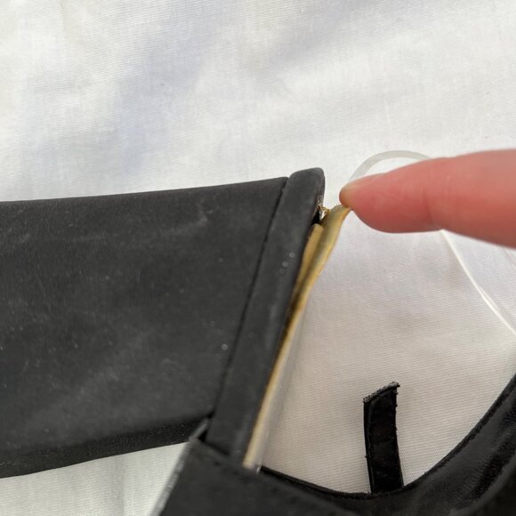 Y2k Vintage Splash Black Open-Toe Strappy Platform Block Heels - Picture 7 of 11